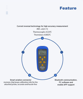 Individuelle Unterstützung RTD NTC K T Typ Temperaturkalibratorthermometer für Industrie