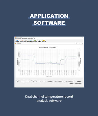 Monitor digitaler Doppelkanal-NTC-Thermometer-Datenlogger GRÜI mit Schutzgehäuse