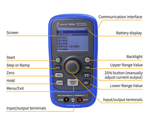 Multifunktionaler Handheld-Schleifkalibrator Stromspannung 4-20mA HART-Signalgenerator