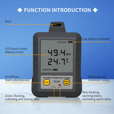 Pharmazeutische Industrie WIFI-LCD-Display Temperatur- und Luftfeuchtigkeitsdatalogger mit Sensor 97*72*31mm