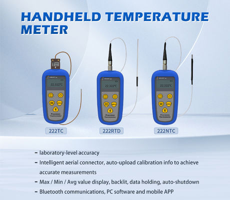 Präzisions-NTC-Handthermometer mit Hintergrundbeleuchtung und Einkanal-Design